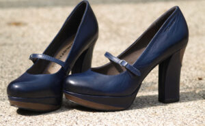 High heeled shoes
